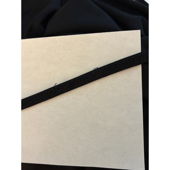 Shein Black Flare Leg Pants Ruched Front Drawstring Women’s S-M - Picture 8 of 8